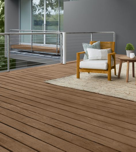 2024 Exterior Stain Color of the Year – Tugboat | Behr Behr Solid Deck Stain Colors, Stained Deck Colors, Stained Porch Floor, Valspar Stain Colors Deck, Tugboat Stain Behr, Behr Tugboat Deck Stain, Behr Deck Stain Colors, Behr Deck Over Colors, Cedar Deck Stain