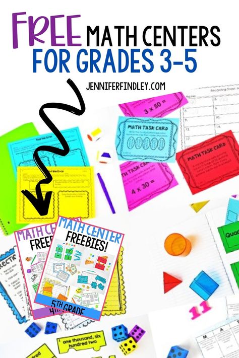 Need fresh new resources for teaching 3rd, 4th, and 5th grade math? These FREE math centers for upper elementary will breathe learning excitement into your classroom! Centers For Upper Elementary, Grade 4 Math Centers, Teaching 3rd Grade Math, Learning Centers Elementary, Math Stations 5th Grade, Fourth Grade Math Centers, 3rd Grade Math Center Ideas, Math Stations 3rd Grade, Math Centers 4th Grade