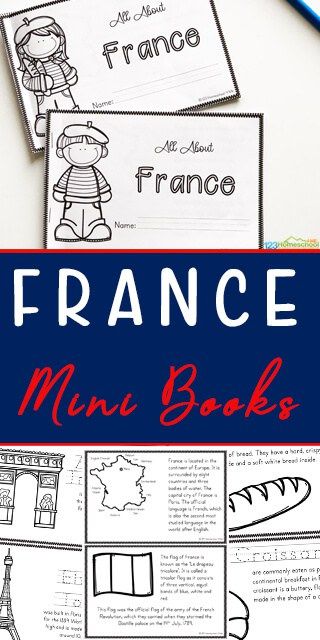 Your kids will enjoy this free printable France mini-book to help them explore the culture, way of life and interest of the French people.  #franceminibook #learningaboutfrance #Francelesson #fhdhomeschoolers #freehomeschooldeals France Homeschool Unit, France Activities For Preschool, Travel Homeschool, Paris For Kids, France For Kids, French Revision, Geography Homeschool, France Craft, French Lessons For Beginners