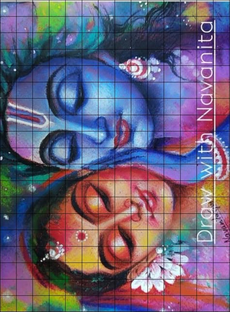 Radha Krishna Holi Painting On Canvas, Radha Krishna Oil Pastel Drawing, Painting Ideas On Canvas Inspiration, Krishna Oil Pastels Drawing, Radhe Krishna Drawing, Krishna Painting On Canvas, Holi Drawing, Krishna Holi, Radha Krishna Holi