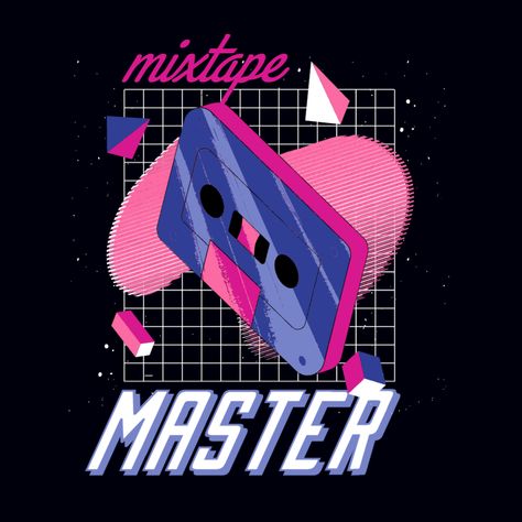 Mixtape master vaporwave editable t-shirt template , Create Designs Vaporwave Shirt, Retro Vaporwave, Shirt Advertisement, T Shirt Template, Advertisement Template, Merch By Amazon, Redbubble Stickers, Cool Graphics, Stickers Redbubble