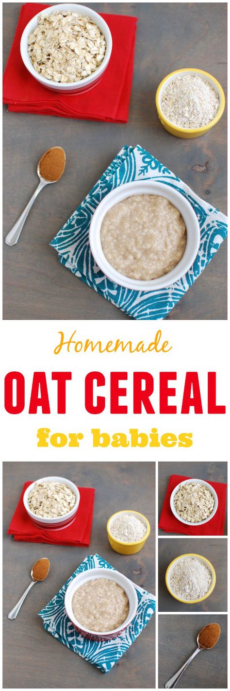 Made with just 3 ingredients and ready in 15 minutes this homemade oat cereal for babies is an easy alternative to store bought! Cereal For Babies, Baby Oatmeal, Diy Baby Food, Oat Cereal, Baby Cereal, Baby & Toddler Food, Newborn Hacks, Organic Baby Food, Homemade Baby Foods