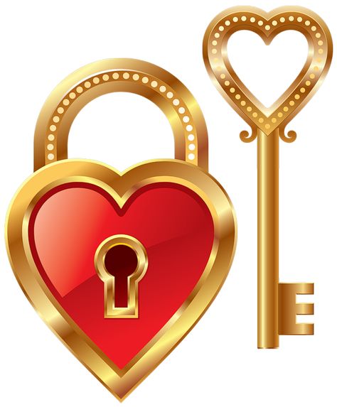 Heart Lock and Heart Key Clipart Love Lock, Love You Images, Heart Lock, I Love Heart, Heart And Key, Key To My Heart, Free Clipart, St Valentin, Flash Art