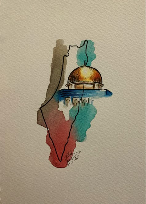 Israelis are killing Palestinian children , raping women and using phosphorus bombs Al Quds Painting, Al Quds Drawing, Free Plastine Draw, Palastain Art Drawing, Islamic Drawing, Islamic Art Canvas, Summer Long Sleeve, Art Tutorials Watercolor, Islamic Caligraphy Art