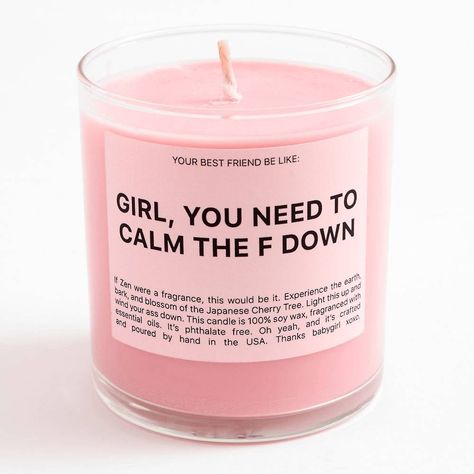 Girl, Calm Down Candle Unique Candle Scents, Japanese Candles, Japanese Cherry Tree, Paper Candle, Candle Birthday, Funny Gifts For Friends, Gifts For Best Friend, Tree Light, Candle Ideas