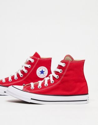 Converse - Chuck Taylor All Star - Baskets montantes - Rouge | ASOS Converse Rouge, Neon Converse, Zapatillas All Star, White Halloween Costume, Snow White Halloween, Converse Heels, Snow White Halloween Costume, Star Branding, Red High Tops