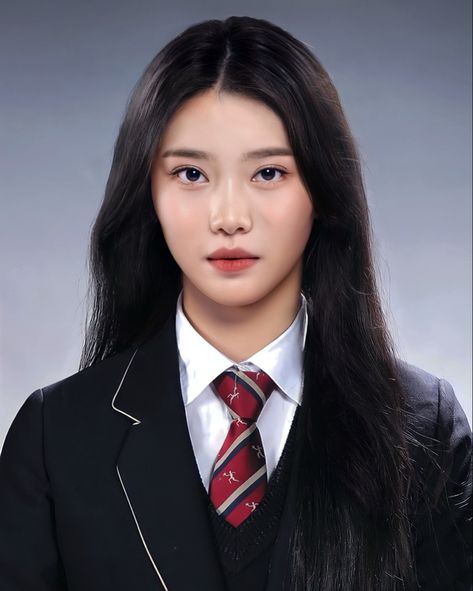 Kpop Uniform Edit Template, School Uniform Template Edit Girl, Girl Idol No Face 2x2, Korean Id Photo School, Uniform Template Png Girl, Kpop Yearbook Photos, Kpop Id Picture School, Korean School Id Picture, Kpop School Picture