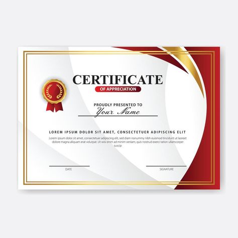 Creative Certificate of Appreciation Award Template Creative Certificate Design, Creative Certificate, Appreciation Design, Certificate Of Recognition Template, Certificate Layout, Certificate Award, Certificate Of Achievement Template, Brochure Cover Design, Award Template