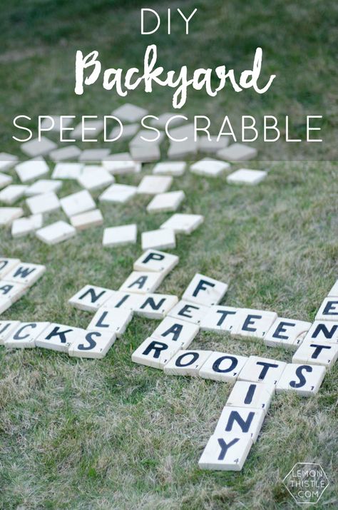 Yard Scrabble, Yard Jenga, Scrabble Diy, Woodworking Diy Gifts, Giant Outdoor Games, Giant Yard Games, Yard Yahtzee, Summer Backyard Parties, Backyard Party Games