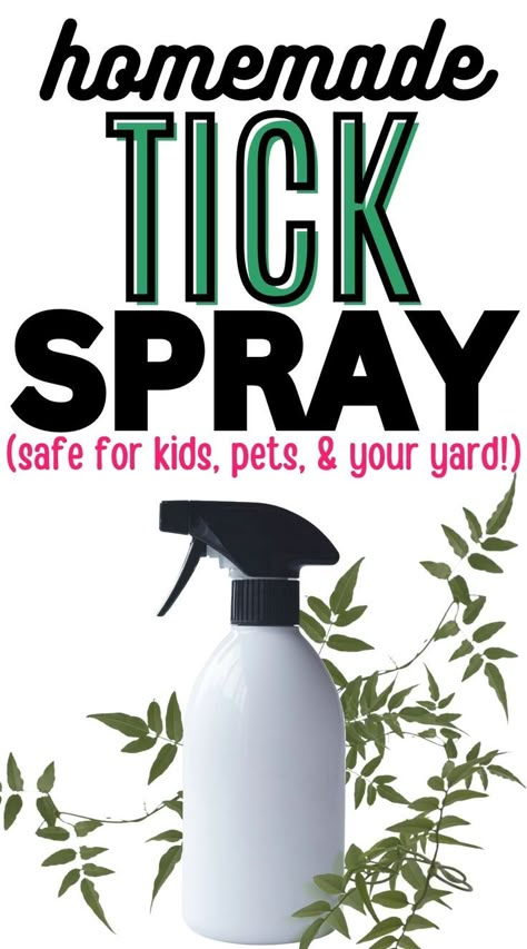 A spray bottle full of homemade bug spray and tick repellent that is safe to use. Tick Repellent Essential Oils, Tick Spray For Yard, Tick Repellent For Humans, Homemade Tick Repellent, Tick Repellent For Dogs, Tick Spray For Dogs, Natural Tick Repellent, Herbs Medicine, Essential Oil Bug Spray