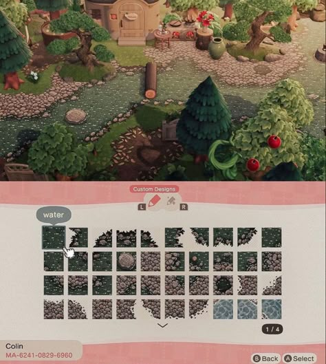 Cobblestone Acnh, Acnh Zen Path Design, Acnh Swamp, Colin Crossing, Acnh Path Codes, Acnh Japanese, Japanese Island, Acnh Path, Motif Acnl