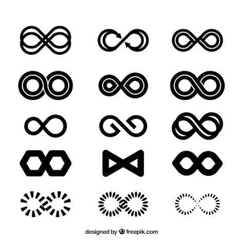 Colección de símbolos de infinito en col... | Premium Vector #Freepik #vector #logo #amor #diseno #diseno-logotipos Infinite Logo, Infinity Symbol Design, G Logo Design, Circle Symbol, Colorful Logo Design, Circle Logo Design, Infinity Tattoos, Butterfly Logo, Infinity Sign