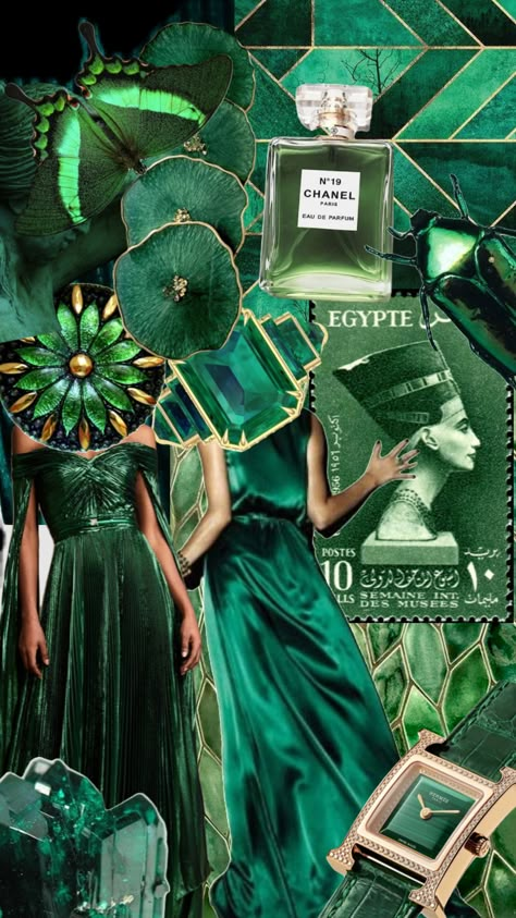 Hunter Green Mood Board, Emerald Green Colour Palette, Emerald Green Branding, Quilt Cardigan, Black Aesthetic Fashion, Emerald Clothing, Royalty Party, Teal And Burnt Orange, Green Pics