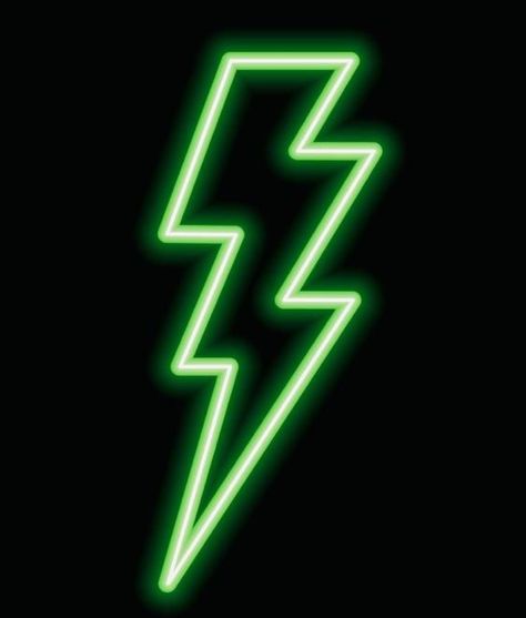 Green Lightning Wallpaper, Lightning Bolt Aesthetic, Bolt Aesthetic, Lightning Bolt Wallpaper, Miami Painting, Bolt Wallpaper, Neon Lightning Bolt, Phone Green, Neon Colour Palette