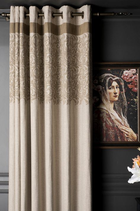 Luxury Curtains, Patterned Curtain Panel, 6 Color Options, Custom Size Curtains, Curtain for Living Room, Bedroom Curtains, Gift Mom by QuarterHomeDesign on Etsy Cream Linen Curtains, Bedroom Cream, Curtains Boho, Damask Curtains, Retro Curtains, Beige Curtains, Bedroom Curtain, Bedroom Curtains, Luxury Curtains