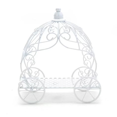 The Party Aisle Metal Pumpkin Carriage | Wayfair Cinderella Props, Carriage Centerpiece, White Pumpkin Centerpieces, Metal Props, Quincenera Dresses, Diy Tea, Event Decor Direct, Free Standing Letters, Metal Pumpkins