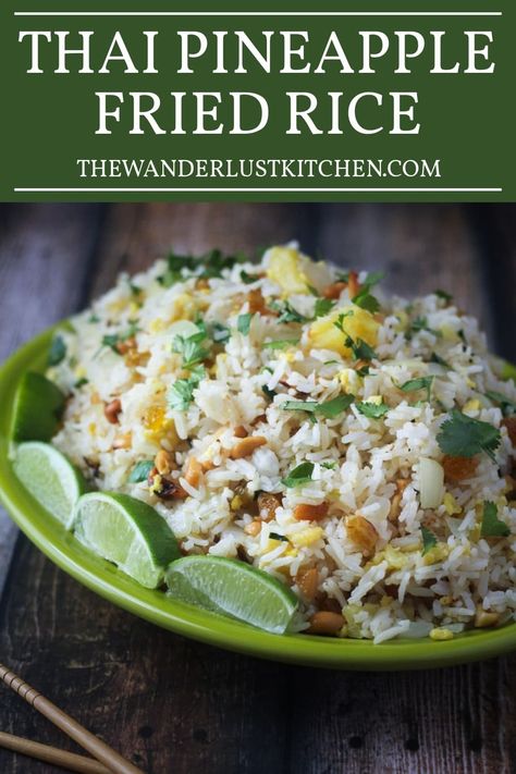 Thai Pineapple Fried Rice, Pineapple Fried Rice Recipe, Thai Drunken Noodles, Pineapple Curry, Thai Fried Rice, Pineapple Fried Rice, Curry Noodles, Leftover Rice, Golden Raisins