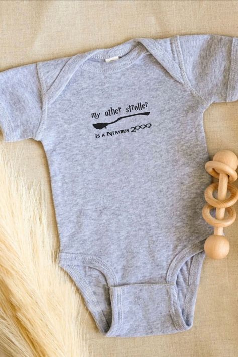 My Other Stroller Onesie, Funny Nerdy Baby Onesie, Onesie Gift for HP Movie Lovers, Geeky Baby Shower Present Hp Movies, Harry Potter Movie, Nerdy Baby, Funny Onesies, Baby Shower Presents, Movie Lover, Gender Neutral Baby, The Rings, Lord Of The Rings