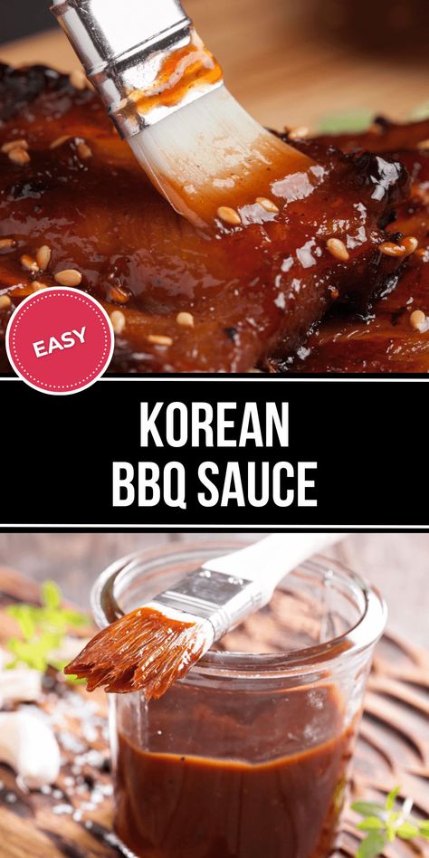 Korean BBQ Sauce makes a great dip or marinade, full of bold, savory flavor. Use it on beef, pork, vegetables, and more. Bbq Sauce Homemade Easy, Korean Bbq Chicken, Korean Bbq Sauce, Homemade Bbq Sauce Recipe, Delicious Slow Cooker Recipes, Bbq Sauces, Bbq Sauce Recipe, Bbq Sauce Homemade, Fun Easy Recipes