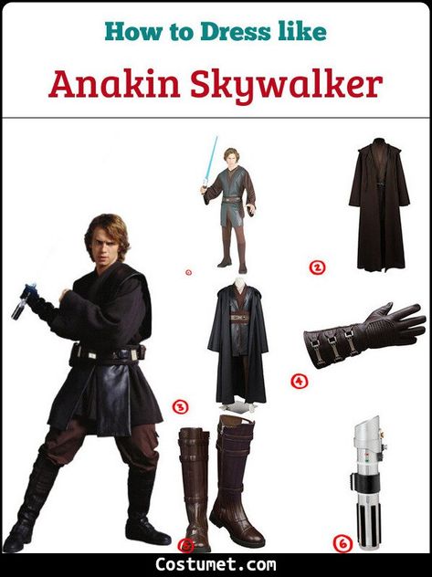 Anikan Skywalker Costume Diy, Anakin Skywalker Inspired Outfit, Anakin Costume Diy, Diy Anakin Skywalker Costume, Female Anakin Skywalker Costume, Anakin Costume Women, Anakin Outfit, Anakin Skywalker Halloween Costume, Anakin Skywalker Outfit