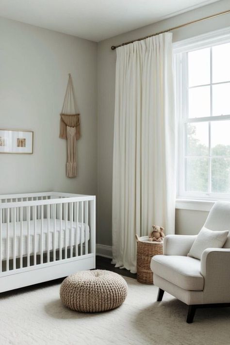 Looking for white nursery ideas? Explore these ideas to create a clean and inviting space with white cribs, simple furniture, and soft nursery textiles. Whether you're designing a modern white nursery or a timeless baby room, these ideas bring warmth and comfort to your little one's space. White Cribs, Soft Nursery, White Crib, Minimalist Nursery, Stylish Nursery, White Nursery, Simple Furniture, White Furniture, Nursery Inspiration