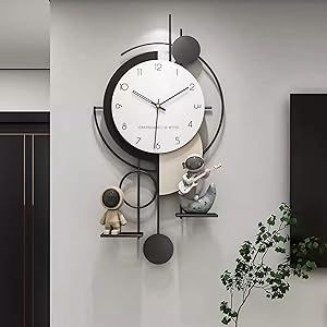 Large Wall Clocks, Living Room Types, Wall Clocks Living Room, Pendulum Wall Clock, Clock Living Room, Wall Watch, Unique Clocks, Clock Wall Art, Nordic Wall