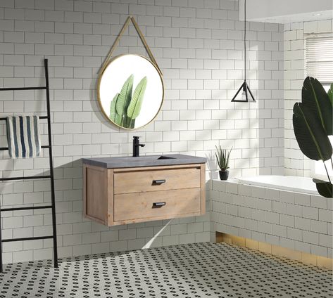 Gracie Oaks Asulf 36" Wall-mounted Single Bathroom Vanity Set | Wayfair Farmhouse Style Bathroom Vanity, 60" Bathroom Vanity, Cottage Style Bathrooms, Engineered Stone Countertops, 36 Bathroom Vanity, 30 Bathroom Vanity, Bathroom Farmhouse Style, Single Sink Vanity, White Quartz Countertop