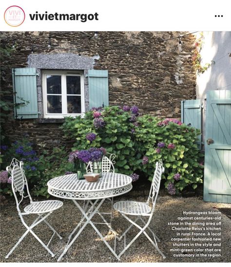 French Courtyard, Country Patio, Walk Outside, Flower Blooming, Bistro Table Outdoor, Good Wishes, French Cafe, Sending Love, Garden Cafe