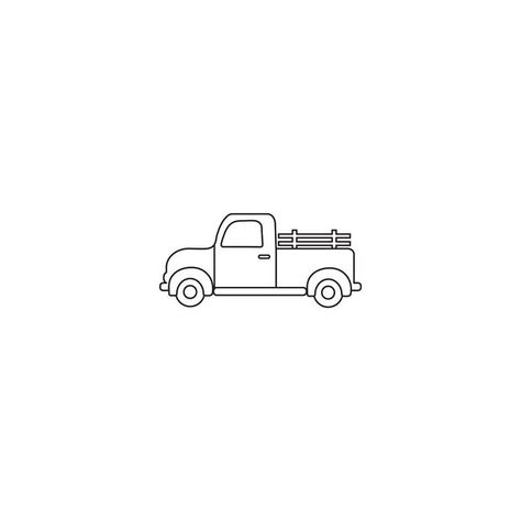 Pickup Truck Illustration, Truck Drawing Easy, Truck Outline, Truck Drawing, Truck Bed, Old Trucks, Pickup Truck, Pickup Trucks, Art Class