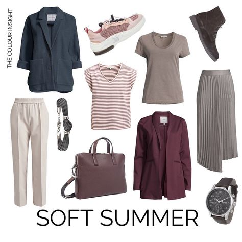 Åsa Sannerheim on Instagram: “Very soft day in the studio today with three Soft Autumns and one Soft Summer. Altough they were all soft, their individual style was…” Winter Outfits For Soft Summer, Soft Summer Dark Academia, Soft Summer Burgundy, Soft Summer Office Wardrobe, Soft Summer Outfits For Fall, Soft Summer Winter Wardrobe, Soft Summer Aesthetic Outfits, Soft Summer Neutral Outfits, Soft Summer Outfits Wardrobes