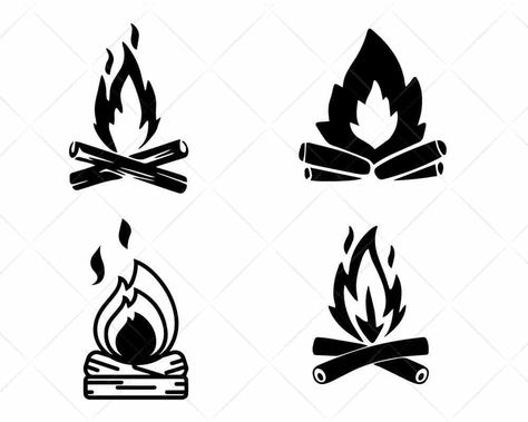 Campfire Silhouette, Black Flame Candle Svg, Black Flame Candle Company Svg, Free Camping Svg Files For Cricut, Campfire Svg, Campfire Hoodie Svg, Svg File, Campfire, Free Svg