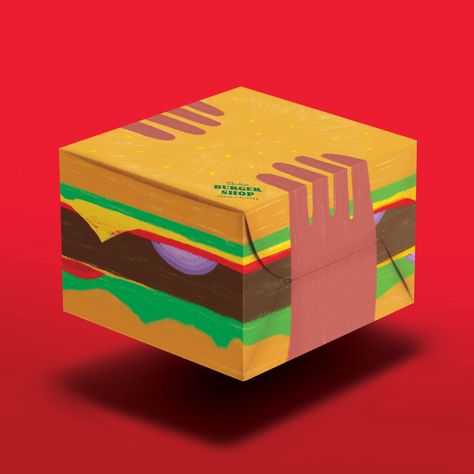 (2) Woodside Burger Shop – Hand Drawn Pop Cheer – Packaging Of The World Burger Package Design, Burger Packaging Ideas, Burger Box Design, Burger Packaging Design, Fries Branding, Interactive Packaging, Fries Packaging, Box Sketch, Burger Branding