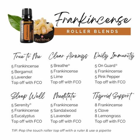 This article is packed with ways to use Frankincense essential oil including diffuser blends, frankincense roller ball blends, veggie cap recipes and a list of 30 ways to use Frankincense essential oil. You'll also find the history of frankincense, how it is source and where it comes from. Emotional and spiritual benefits of frankincense and common uses for Frankincense. Grab your bottle of doTERRA Frankincense, find a few ways to use it and get the benefits of this powerhouse essential oil. Frankincense Oil Blends, Castor Oil And Frankincense Roller Ball Recipe, Frankensence Oil Uses, Frankensence Oil Blends, Frankincense Essential Oil Benefits Skin, Frankinsence Essential Oil Benefits, Doterra Frankincense Touch, Benefits Of Frankincense Oil, Frankincense Essential Oil Benefits