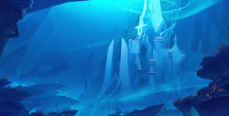 Underwater Room, Imaginary Places, Pixel Game, Underwater City, Minecraft Inspiration, Pixel Games, Fantasy Landscape, Facebook Sign Up, Alchemy