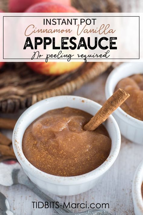 Instant Pot Applesauce - No Peel! - Tidbits-Marci.com Instant Pot Applesauce, Apple Week, Utah Food, Healthy Instant Pot, Homemade Applesauce, Best Instant Pot Recipe, Healthy Instant Pot Recipes, Harvest Recipes, Mexican Dinner