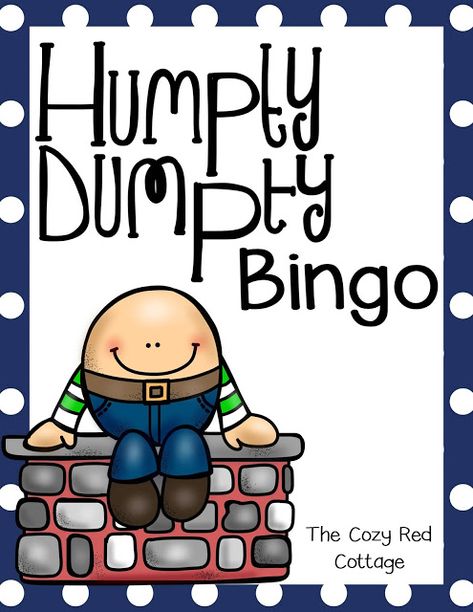 Humpty Dumpty Bingo Humpty Dumpty Sensory Bin, Humpty Dumpty Craft, Humpty Dumpty Activities, Fairy Tales Preschool Activities, Fairytale Lessons, Nursery Rhyme Art, Prep Classroom, Nursery Rhyme Crafts, Fairy Tales Preschool