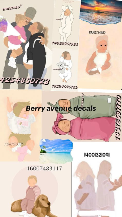 Custom Illustrated Family Portrait, Mom Characters, Baby Decals, Bloxburg Decals Codes Aesthetic, Cute Family Pictures, Preppy Decal, Pic Code, Roblox Image Ids, Bloxburg Decals Codes Wallpaper