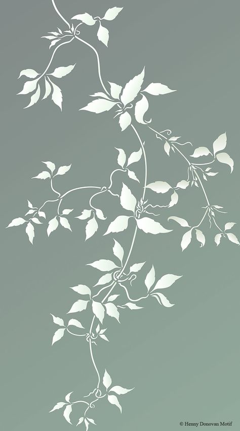 Flowers Stencil Patterns, Leaves Stencil, Draw Vines And Leaves, Stencil Flowers, Leaf Stencil Patterns, Flowers Stencil, Vines Art, Floral Stencil Patterns, Vine Pattern