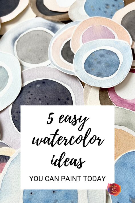 5 easy watercolor ideas, watercolor for relaxation, watercolor exercises , learn how to watercolor paint. Watercolor Diy Easy, Simple Watercolor Designs, Making Watercolor Paint, Watercolour Techniques Tutorials, Watercolour Painting Beginner, Watercolor Templates Printables Free, Watercolor Exercises For Beginners, Mindful Watercolor, Watercolor Practice Exercises