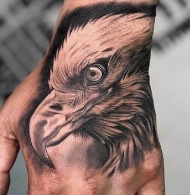 Eagle Tattoo On Hand For Men, Eagle On Hand Tattoo, Eagle Tattoo Design On Hand, Eagle Hand Tattoo, Candy Skull Tattoo For Men, Eagle Tattoo On Hand, Candy Skull Tattoo, Tattoos Masculinas, Arm Tattoos For Guys Forearm