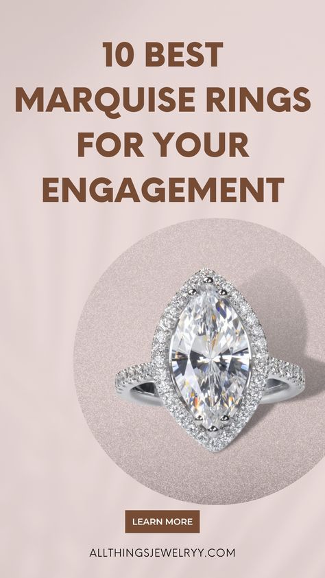 Are you looking for a unique engagement ring? In this guide, we're sharing some marquise cut engagement rings and how to choose the best one. Settings For Marquise Diamonds, Marquise Rings, Gold Marquise Ring, Marquise Cut Rings, Cut Engagement Rings, Marquise Cut Engagement Ring, Types Of Gems, Marquise Diamond Ring, Baby Rings