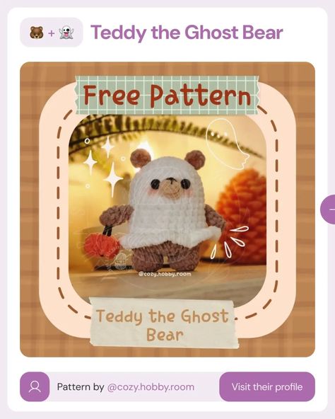 🎃 FREE Halloween crochet patterns alert! 👻 I’ve gathered some adorable FREE Halloween patterns just for you. From pumpkins to ghostly bears, there’s plenty of spooky cuteness to choose from. Swipe to see them all, and you can find the patterns directly on the creators’ pages. I’ve tagged each one, so it’s easy to explore more of their work 💗 #crochet #freepattern #crochetpattern #freecrochetpattern #handmade #diy #etsyshop #amigurumi #crochetstar #yarncraft #diycrafts #yarn #crochetlover #... Free Halloween Crochet Patterns, Free Halloween Crochet, Ghost Bear, Crochet Eyes, Crochet Halloween, Halloween Crochet Patterns, Crochet Stars, Crochet Lovers, Halloween Crochet