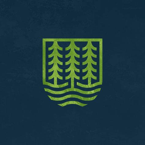 Park Lake Logo by Djjeep_Design Lake Logo, Forest Logo, Minimalist Landscape, Shield Logo, Logotype Design, Green Logo, Elegant Logo, Identity Logo, Cool Logo