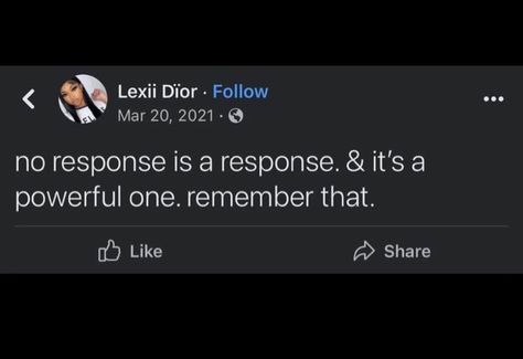 No Response Is A Response, Pic Quotes, Cute Couple Text Messages, Cute Couples Texts, Couple Texts, Relatable Quotes, Text Messages, No Response, Feelings