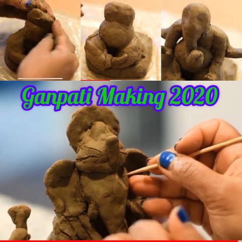 Tutorial to make Ganesh ji at home, Homemade Ganpati , Ganpati At Home, Ganesh Making, Ganpati Making, Home Ganpati, Eco Friendly Ganesha, Ganesh Murti, Ganesha, At Home, The Creator