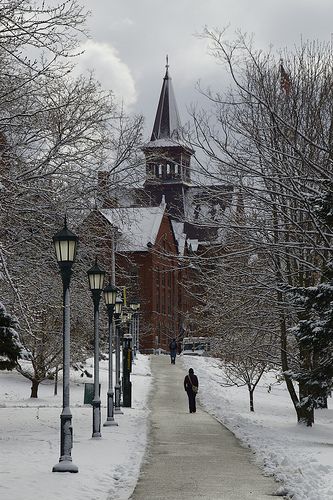 Hope College, Holland, Michigan.  I earned my Bachelor's degree and teaching certificate here.  A great school and wonderful location, even winter was fun! Hope College Holland, University Of Vermont Aesthetic, Vermont University, Iu Bloomington, Plymouth University, Hope College, University Of Vermont, College Vision Board, University Of Rochester