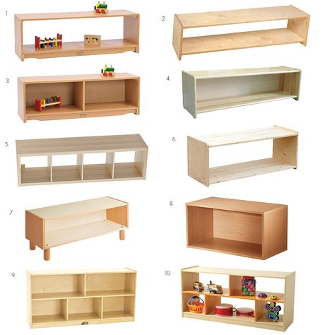 Toddler Shelves, Montessori Toy Shelf, Montessori Toddler Rooms, Baby Shelves, Montessori Infant Room, Montessori Nursery, Montessori Shelf, Montessori Bedroom, Montessori Playroom