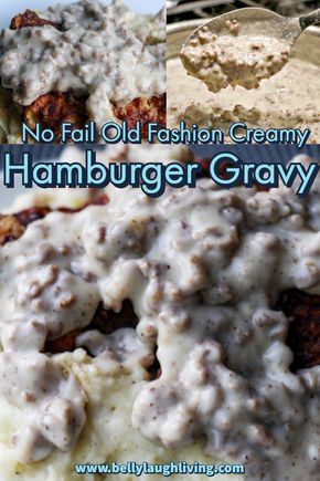 Hamburger Gravy Recipe, White Gravy Recipe, Breakfast Gravy, Sos Recipe, Hamburger Gravy, Bacon Gravy, Easy Gravy Recipe, Over Mashed Potatoes, Country Fried Steak