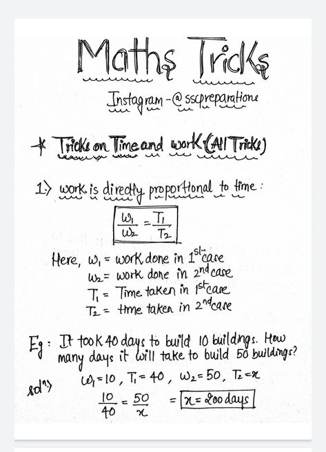 Ssc Maths Tricks, Time And Work Maths Tricks, Maths Tricks For Competitive Exams, Reasoning Tricks, Simplify Math, Algebra Interactive Notebooks, Mental Math Tricks, Aptitude And Reasoning, Math Study Guide