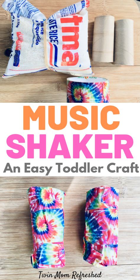 A fun and easy way to make a toddler craft!  This DIY shaker is so much fun to play with and your toddler or preschooler can help you make it!  Simple and easy homemade craft for kids! Christmas Instruments, Cb2 Christmas, Toddler Instruments, Shaker Instrument, Toddler Music, Spring Toddler Crafts, Instrument Craft, Music For Toddlers, Easy Toddler Crafts